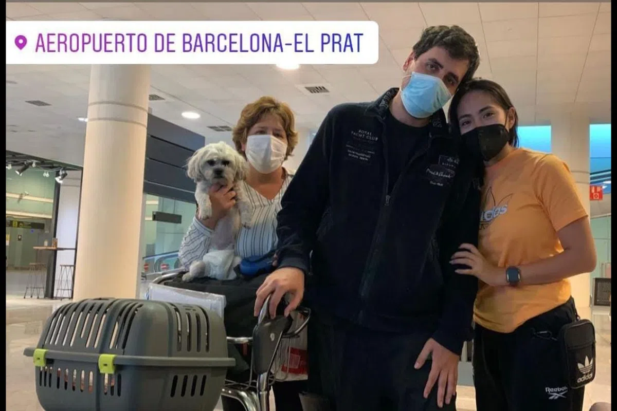 Mascota tras completar proceso de exportación internacional.